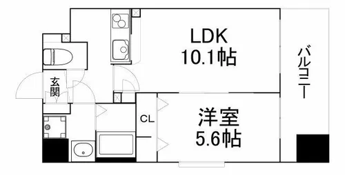 アーバネックス谷町【10階】の間取り