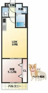 エスグランデ中崎町【1階】の間取り