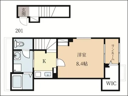 マウントック・カナサ【201号室】の間取り