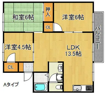ヴェルドミール【1階】の間取り