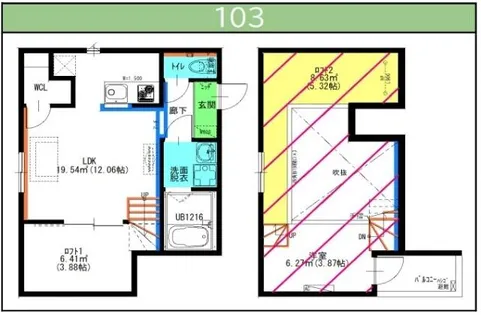 RadIAnce名城公園 N棟【103号室】の間取り