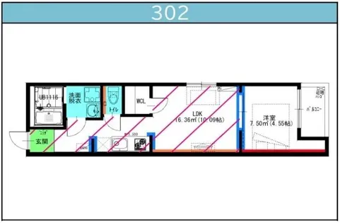 RADIANCE名城公園N棟【302号室】の間取り