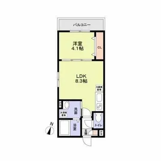 ロジェ泉佐野【201号室】の間取り