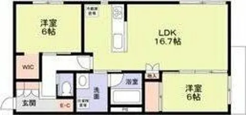 グランフォレスト千代田【102号室】の間取り