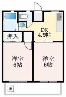 大阪府堺市南区高倉台2丁【アパート】の間取り
