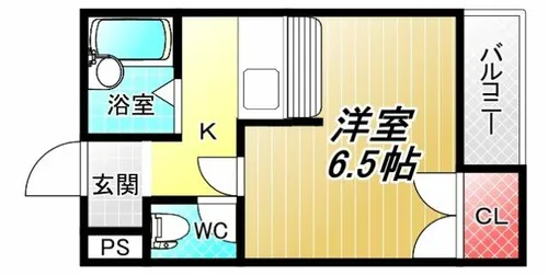 シャンブル弥刀【102号室】の間取り