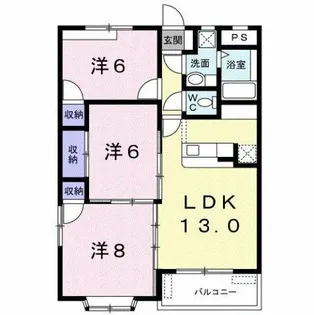 アネトス二本松【3階】の間取り