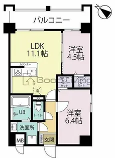 エルグランド吉塚【7階】の間取り