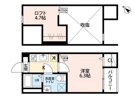 クリオス神宮前【2階】の間取り
