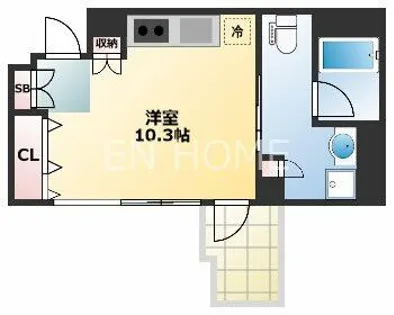 RIDGE北堀江【14階】の間取り