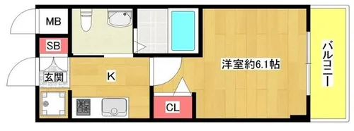 エステムコート難波WEST-SIDEⅢドームシティ【5階】の間取り