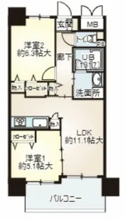 ベリー海老江【7階】の間取り