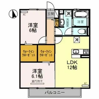 四季の風 B棟【2階】の間取り