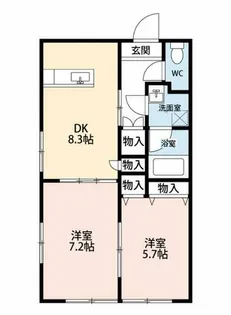 プレイン安城【2階】の間取り