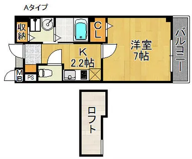 アンソレイエ【2階】の間取り