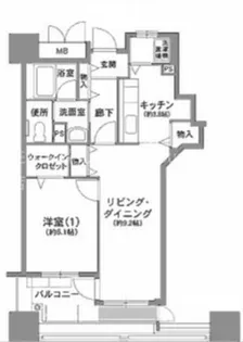 コーシャハイツ安土町【11階】の間取り