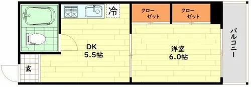 リトルシャトー天満【2階】の間取り
