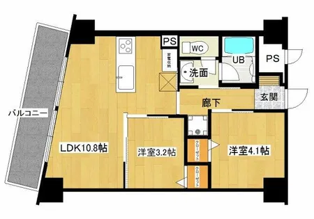 フクダ不動産八木駅前マンション【5階】の間取り