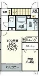 L’Opus賀茂【1階】の間取り