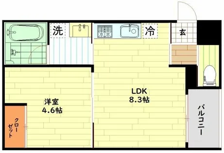 LuXe豊崎【1階】の間取り