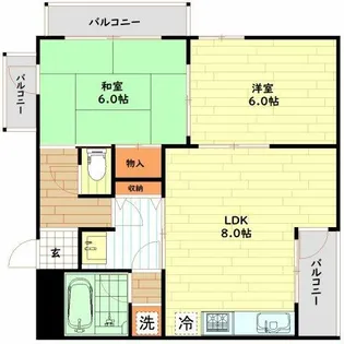 トータス西天満【3階】の間取り