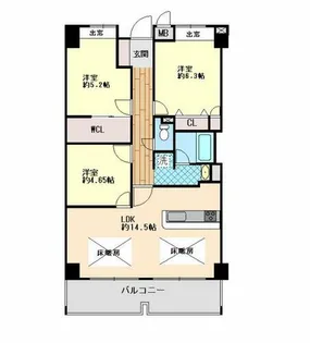 ジークレフ六甲の丘D棟【6階】の間取り