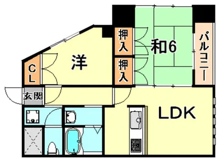 ドミール東灘2【2階】の間取り