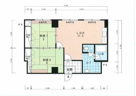 第5天谷コーポ【803号室】の間取り