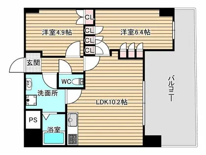 フェルティ・シャトー大阪【8階】の間取り