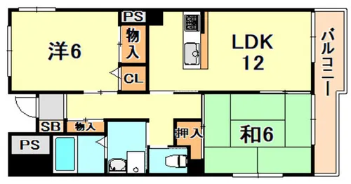 CASAベラヴィスタ福田【3階】の間取り