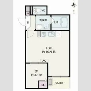 JACK SHINAGAWA Ⅰ【1階】の間取り