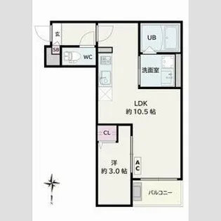 JACK SHINAGAWA Ⅰ【3階】の間取り