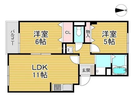 ビューラー藤木【1階】の間取り