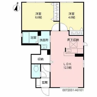 イル・ヴィアーレⅡ A棟【1階】の間取り