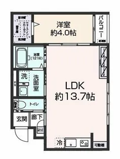 Lila城野【1階】の間取り