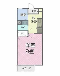 レトア豊清ミニミニ【103号室】の間取り