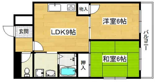 野田シャトルマンションA棟【1階】の間取り