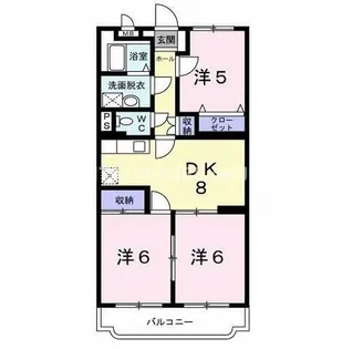 ファミールK向山Ⅱ【4-C号室】の間取り
