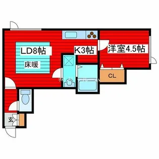 アークコート西岡Ⅱ【3階】の間取り