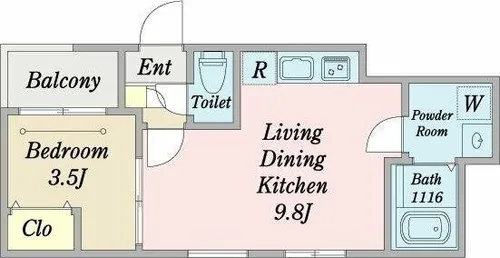 Cherim中村公園South【3階】の間取り