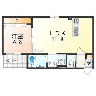 ARCA泉佐野【2階】の間取り