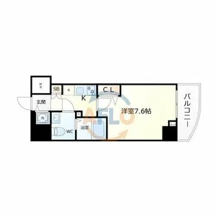 グランドロアール南巽【404号室】の間取り