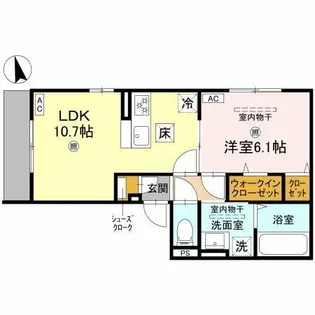 トキネス駒川【1階】の間取り