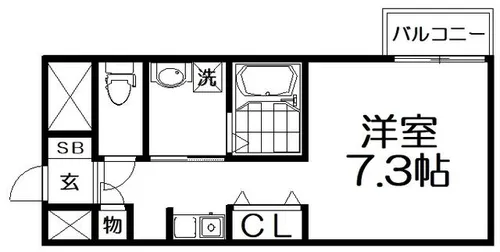 chouchou中宮【2階】の間取り