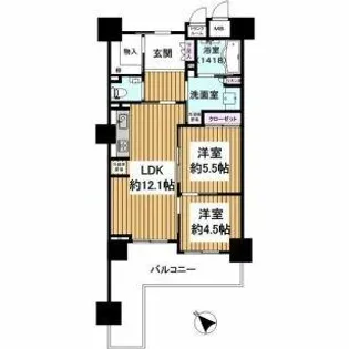 マスターズステージ泉ヶ丘【9階】の間取り