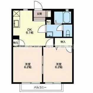 ディアコート大崎 A【2階】の間取り