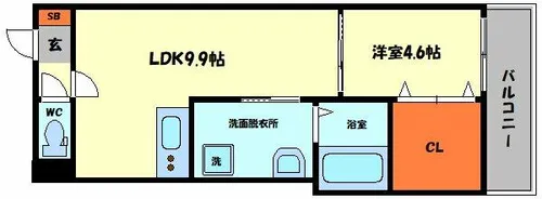 メゾン・ド・ノワ・森之宮【4階】の間取り