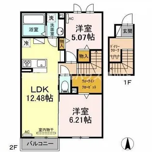 フェリース【2階】の間取り
