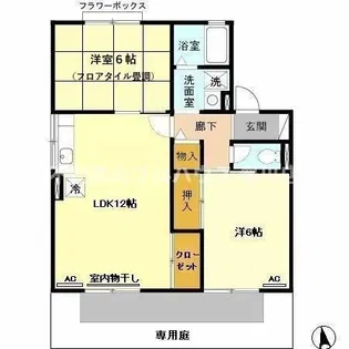 セジュール野田 A【1階】の間取り
