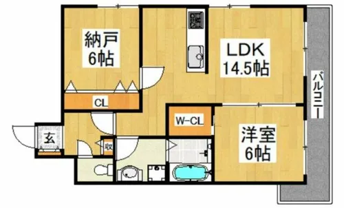 エフィー大阪狭山【3階】の間取り